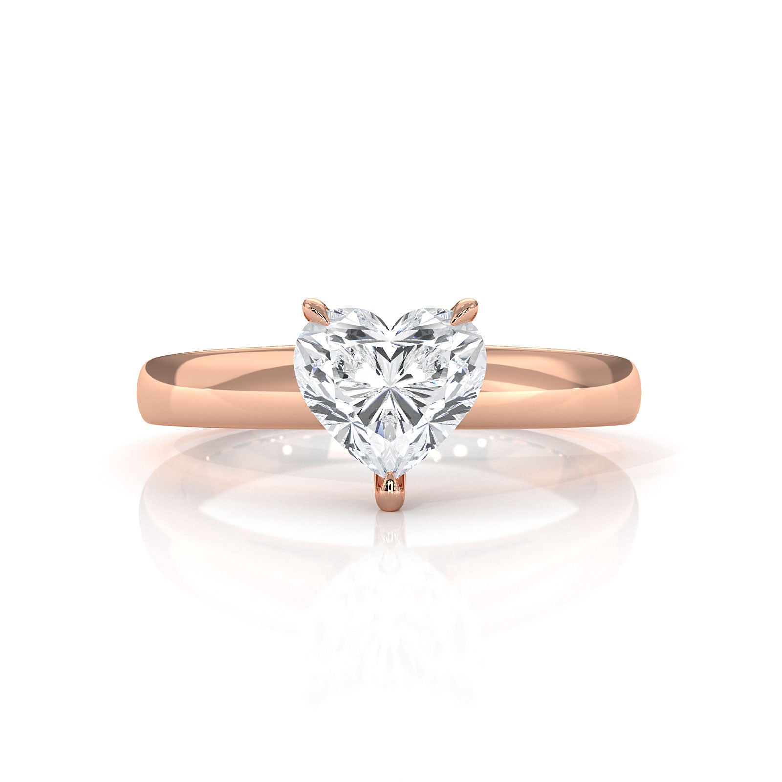 5.5g Prong Set Solitaire Lab Grown Diamond Engagement Ring Cathedral Setting IGI Certified 1.00 Ctw.