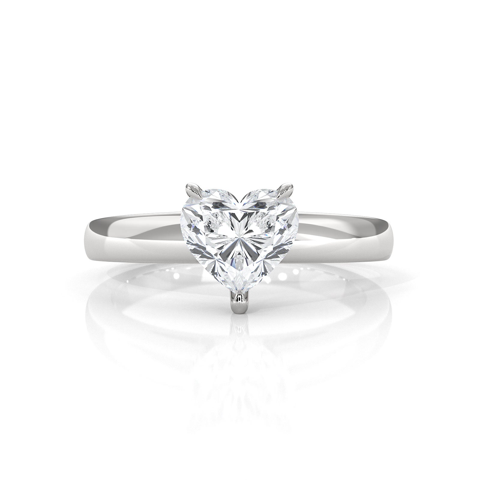 5.5g Prong Set Solitaire Lab Grown Diamond Engagement Ring Cathedral Setting IGI Certified 1.00 Ctw.