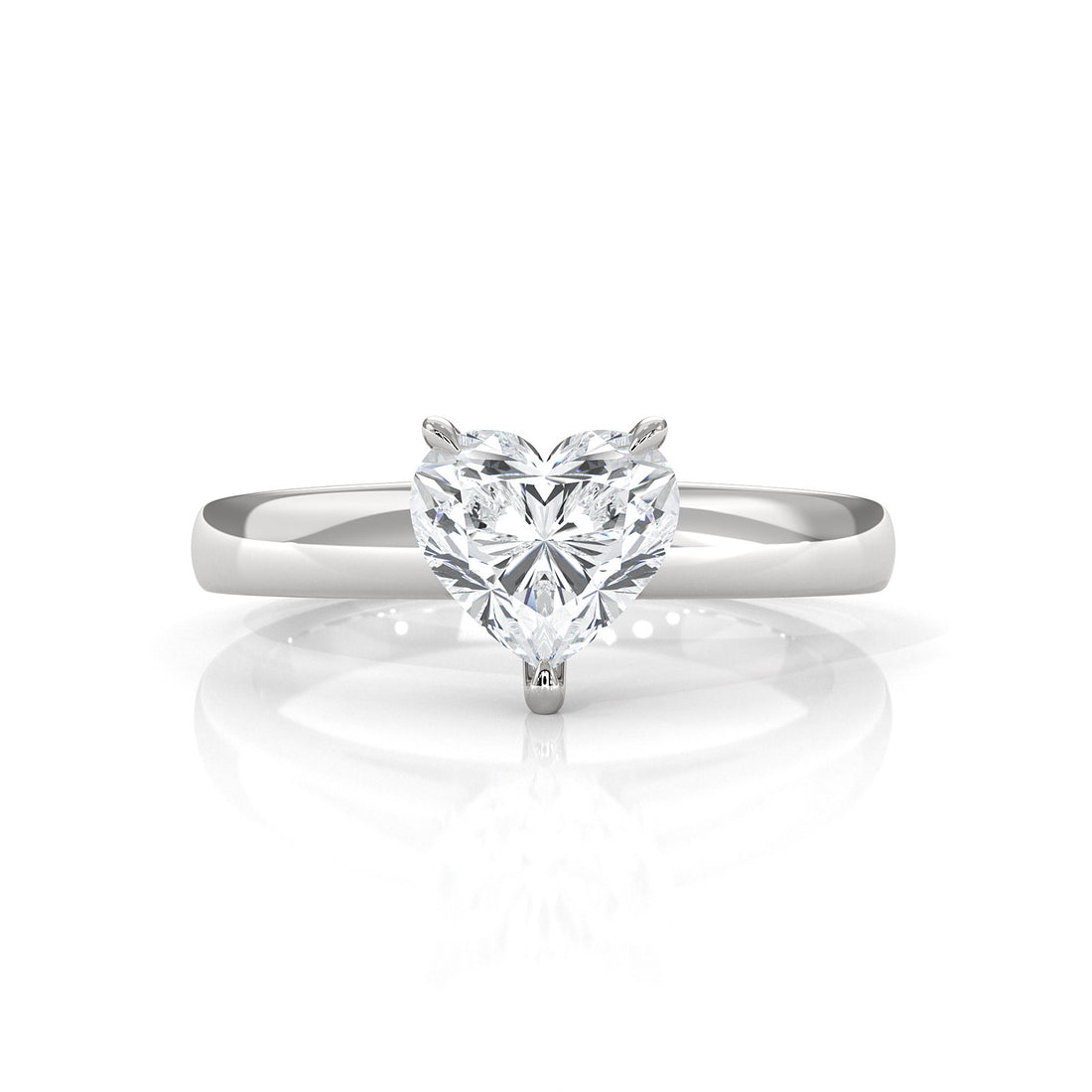 5.5g Prong Set Solitaire Lab Grown Diamond Engagement Ring Cathedral Setting IGI Certified 1.00 Ctw.