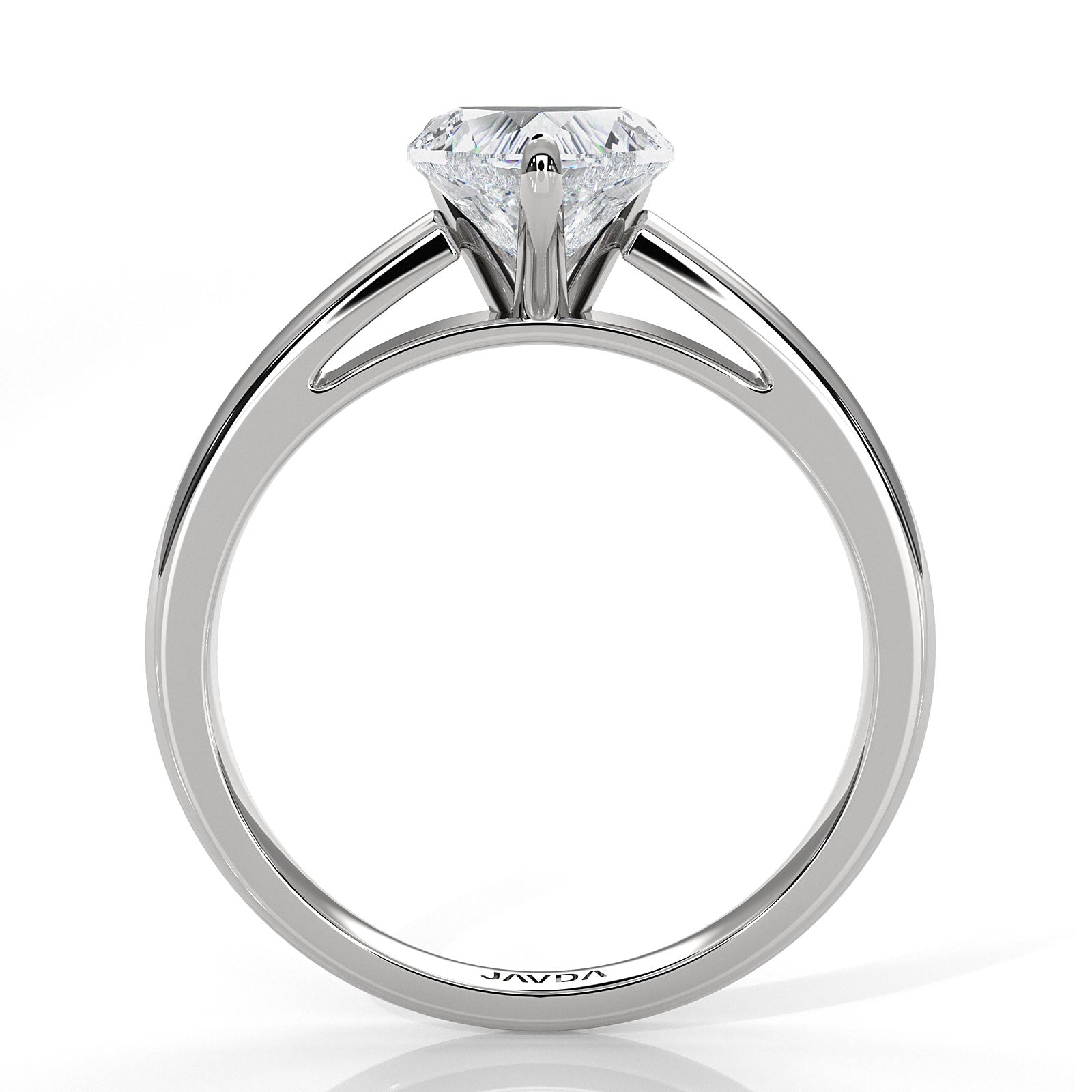 5.5g Prong Set Solitaire Lab Grown Diamond Engagement Ring Cathedral Setting IGI Certified 1.00 Ctw.