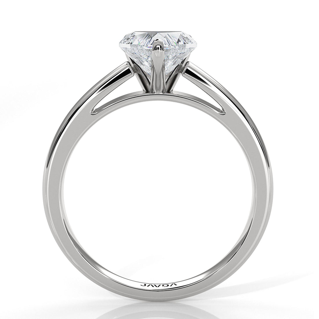 5.5g Prong Set Solitaire Lab Grown Diamond Engagement Ring Cathedral Setting IGI Certified 1.00 Ctw.