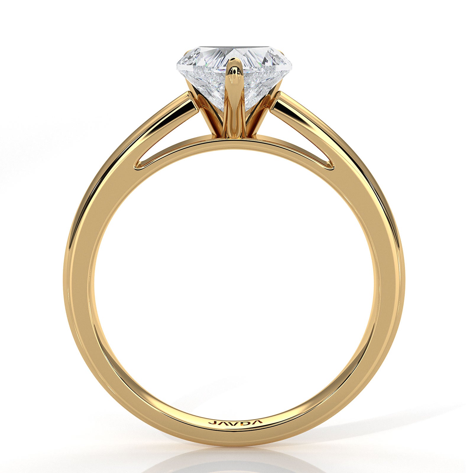 5.5g Prong Set Solitaire Lab Grown Diamond Engagement Ring Cathedral Setting IGI Certified 1.00 Ctw.