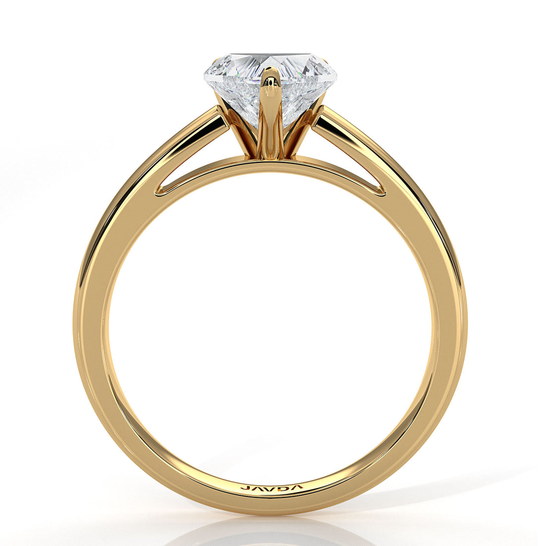 5.5g Prong Set Solitaire Lab Grown Diamond Engagement Ring Cathedral Setting IGI Certified 1.00 Ctw.