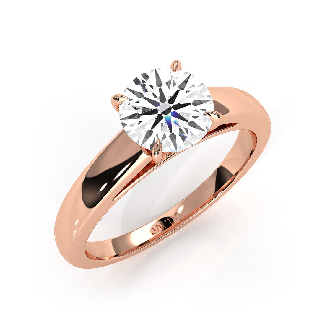 5.5g Prong Set Solitaire Lab Grown Diamond Engagement Ring Cathedral Setting IGI Certified 1.00 Ctw.