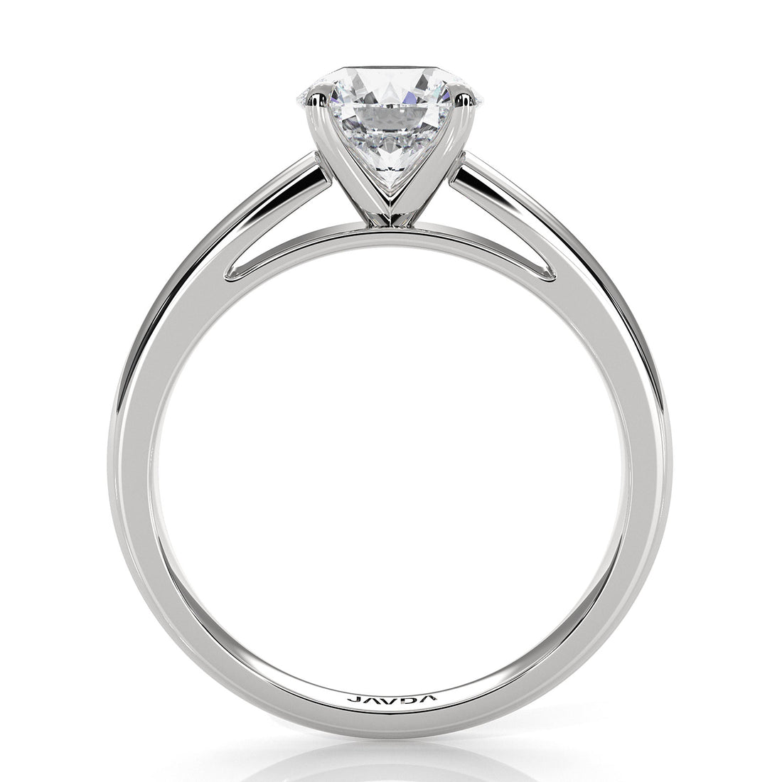 5.5g Prong Set Solitaire Lab Grown Diamond Engagement Ring Cathedral Setting IGI Certified 1.00 Ctw.
