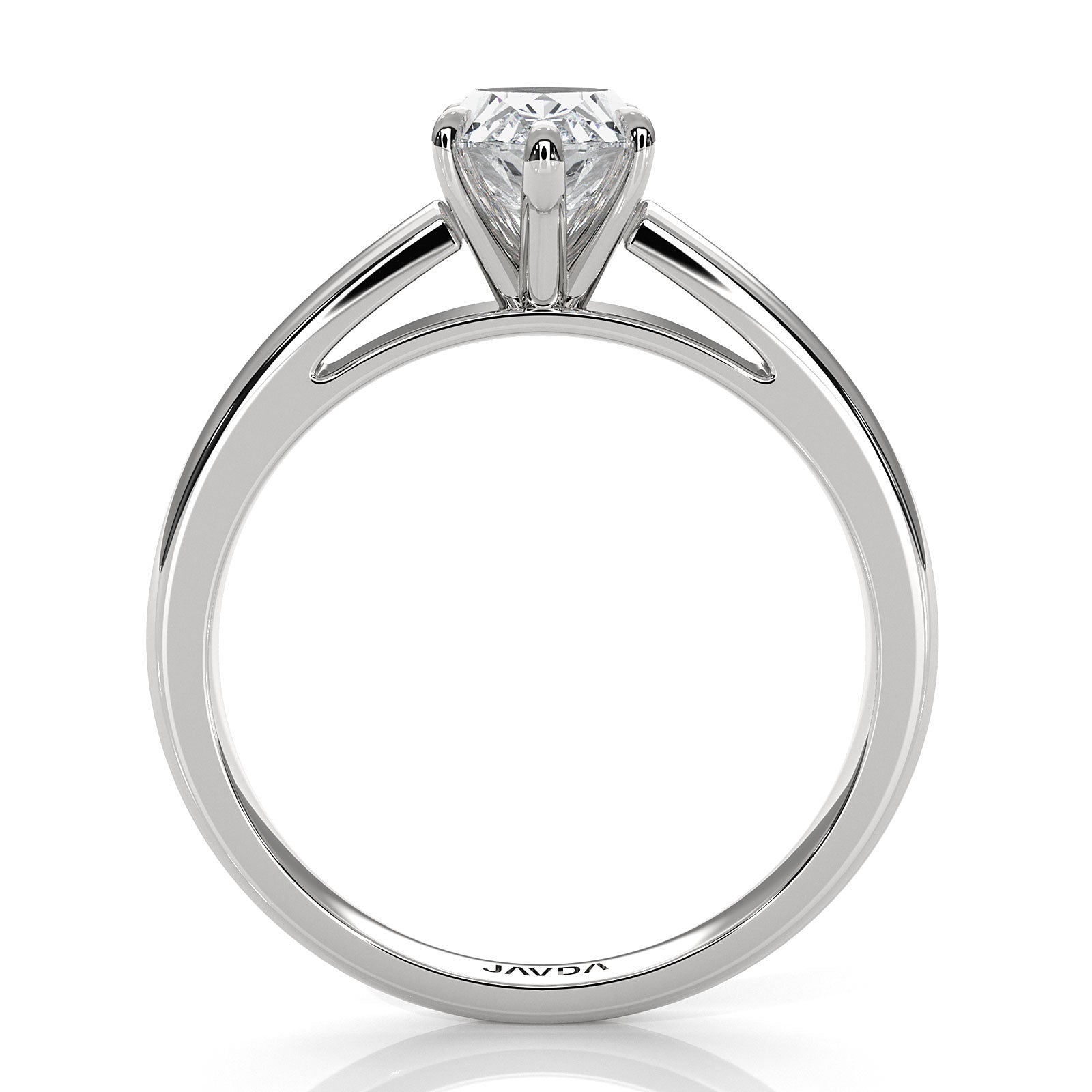 5.5g Prong Set Solitaire Lab Grown Diamond Engagement Ring Cathedral Setting IGI Certified 1.00 Ctw.