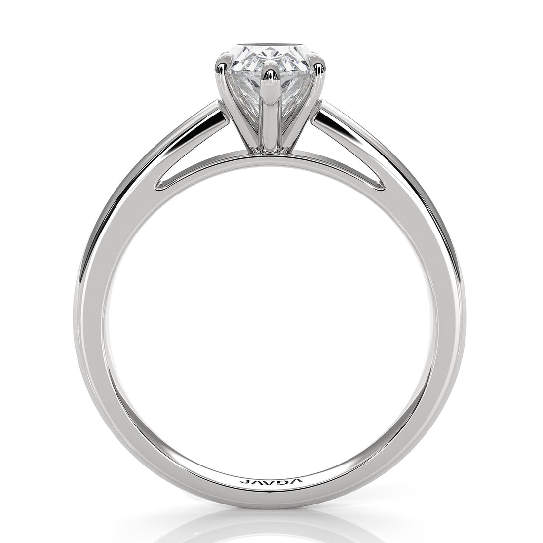 5.5g Prong Set Solitaire Lab Grown Diamond Engagement Ring Cathedral Setting IGI Certified 1.00 Ctw.