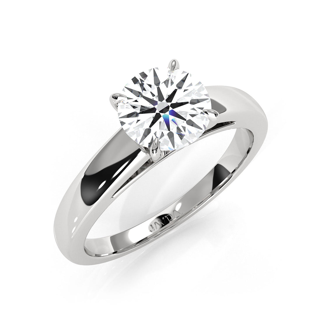 5.5g Prong Set Solitaire Lab Grown Diamond Engagement Ring Cathedral Setting IGI Certified 1.00 Ctw.