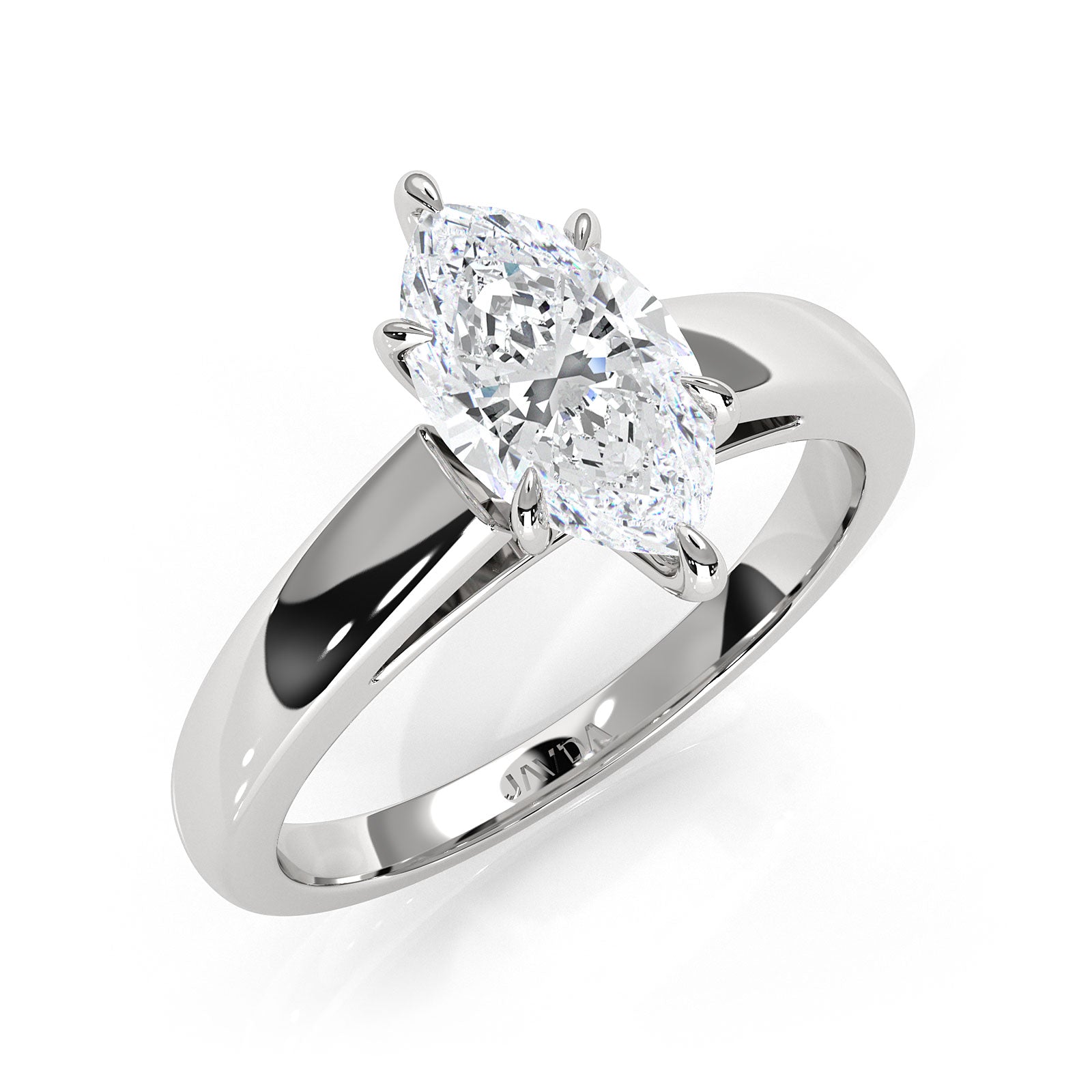 5.5g Prong Set Solitaire Lab Grown Diamond Engagement Ring Cathedral Setting IGI Certified 1.00 Ctw.