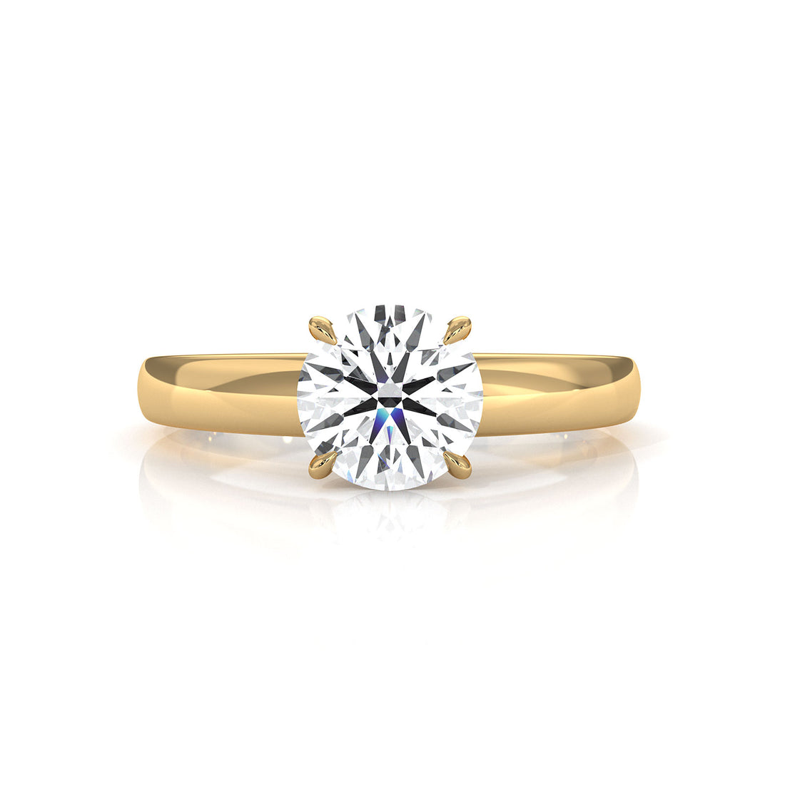 5.5g Prong Set Solitaire Lab Grown Diamond Engagement Ring Cathedral Setting IGI Certified 1.00 Ctw.