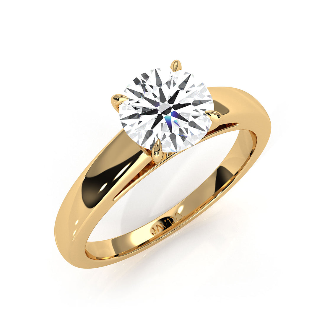 5.5g Prong Set Solitaire Lab Grown Diamond Engagement Ring Cathedral Setting IGI Certified 1.00 Ctw.