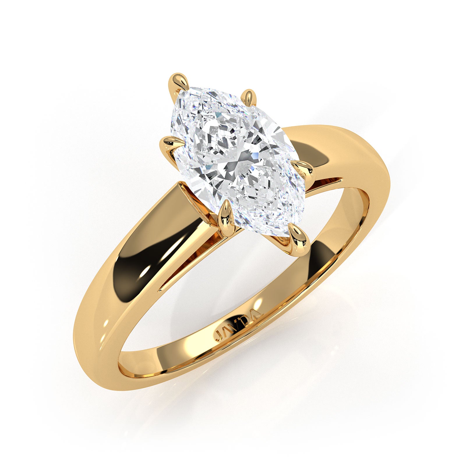 5.5g Prong Set Solitaire Lab Grown Diamond Engagement Ring Cathedral Setting IGI Certified 1.00 Ctw.