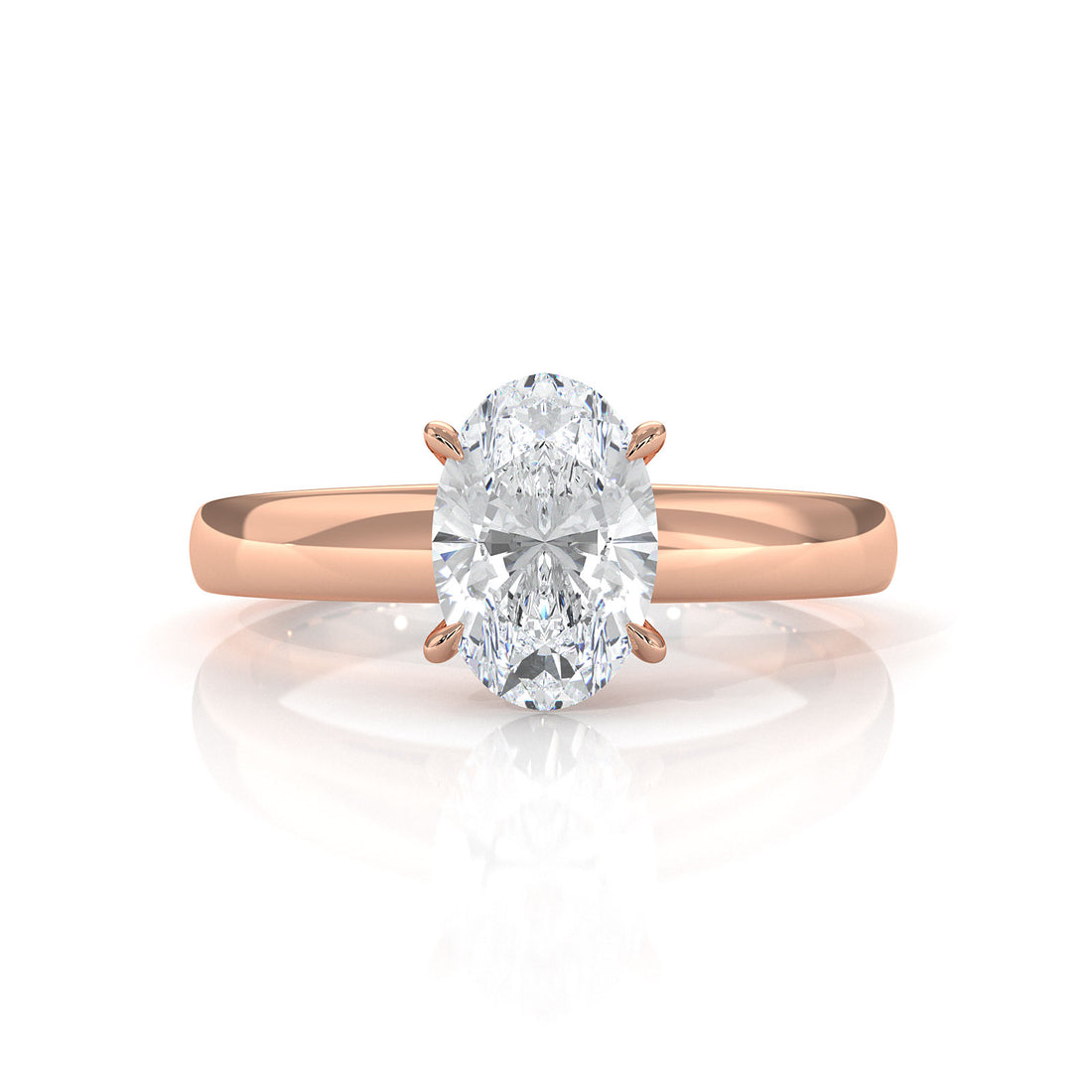 5.5g Prong Set Solitaire Lab Grown Diamond Engagement Ring Cathedral Setting IGI Certified 1.00 Ctw.