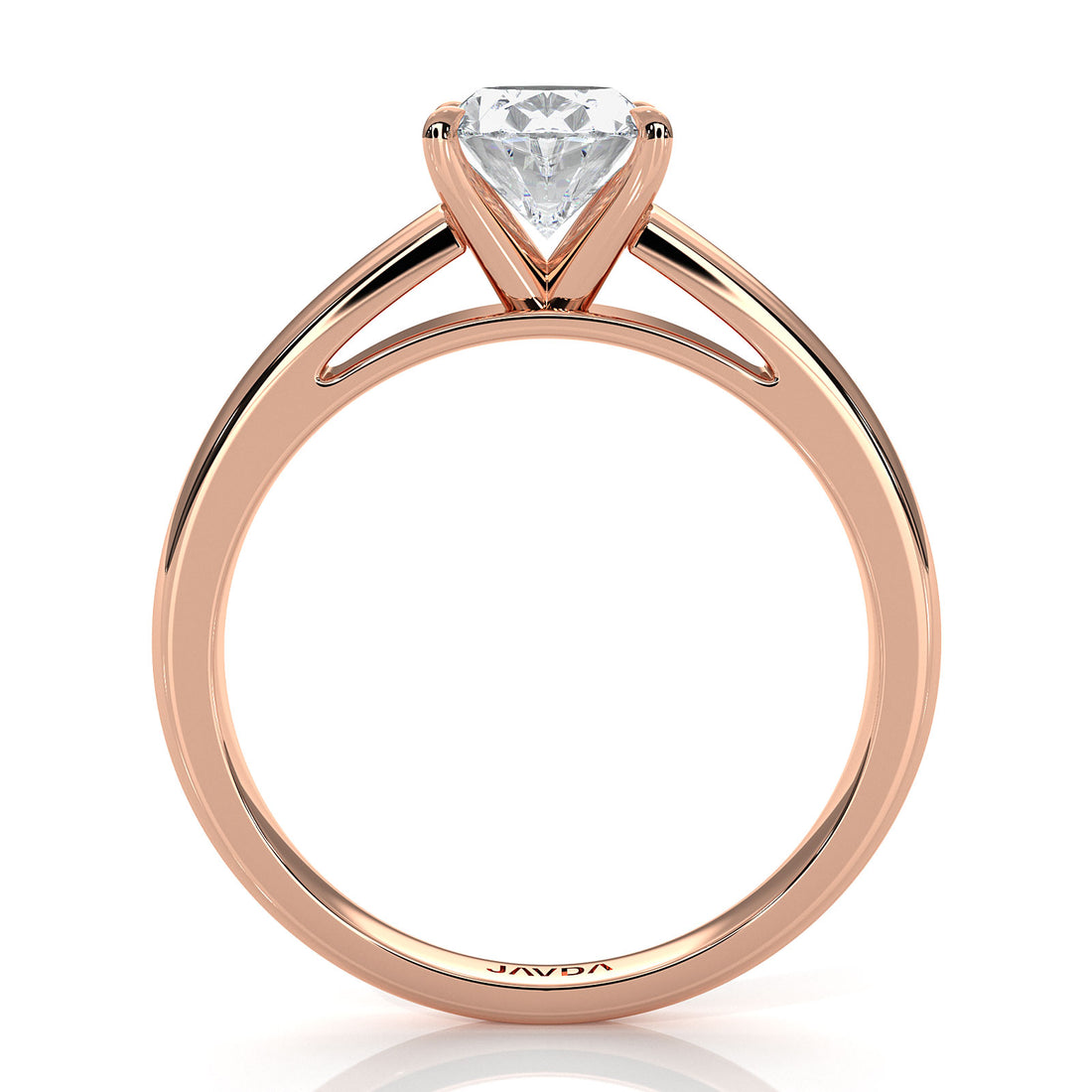 5.5g Prong Set Solitaire Lab Grown Diamond Engagement Ring Cathedral Setting IGI Certified 1.00 Ctw.