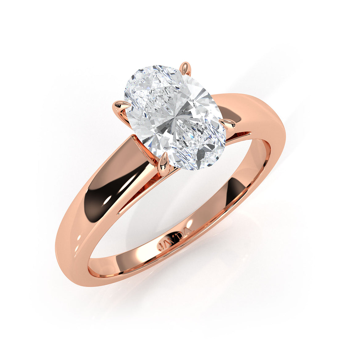 5.5g Prong Set Solitaire Lab Grown Diamond Engagement Ring Cathedral Setting IGI Certified 1.00 Ctw.