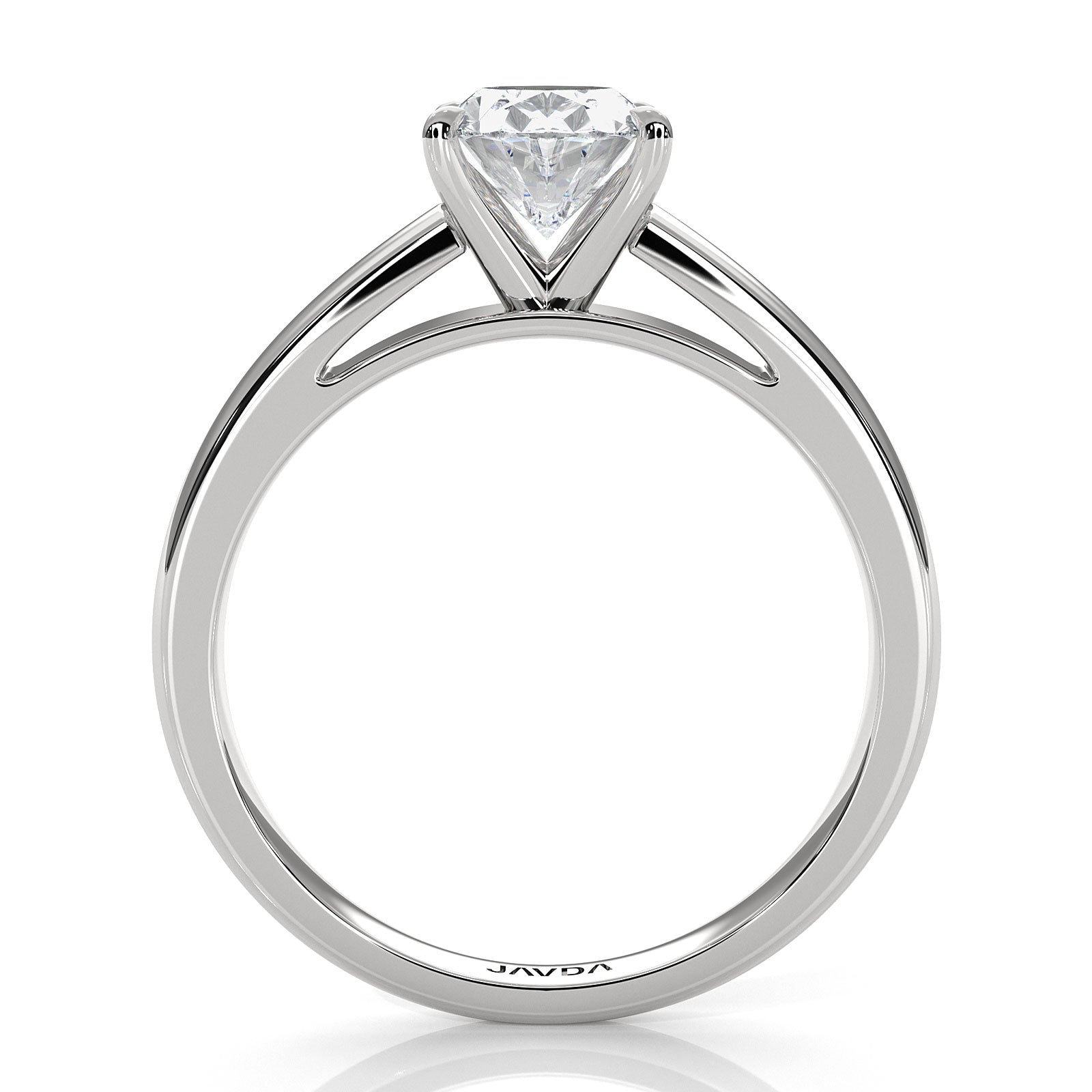 5.5g Prong Set Solitaire Lab Grown Diamond Engagement Ring Cathedral Setting IGI Certified 1.00 Ctw.