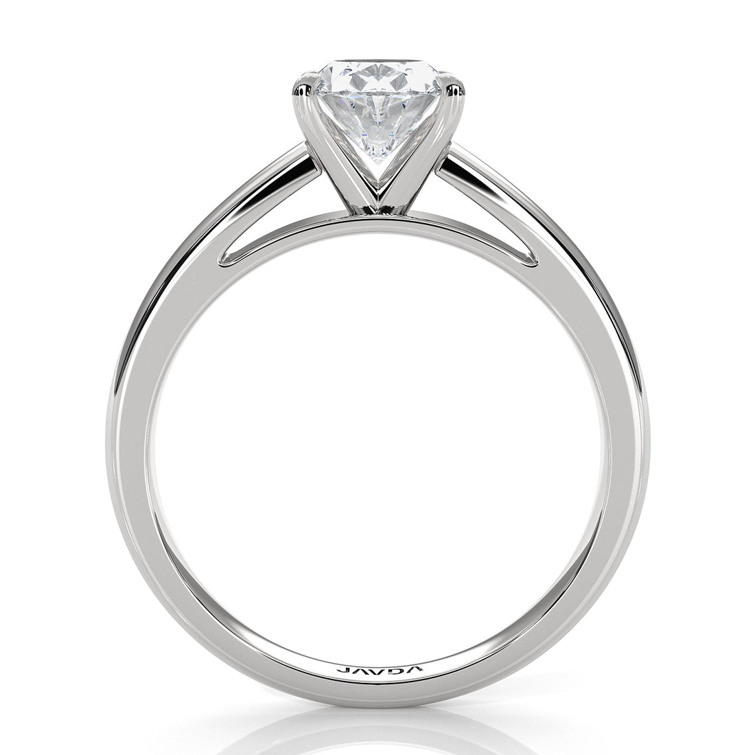 5.5g Prong Set Solitaire Lab Grown Diamond Engagement Ring Cathedral Setting IGI Certified 1.00 Ctw.
