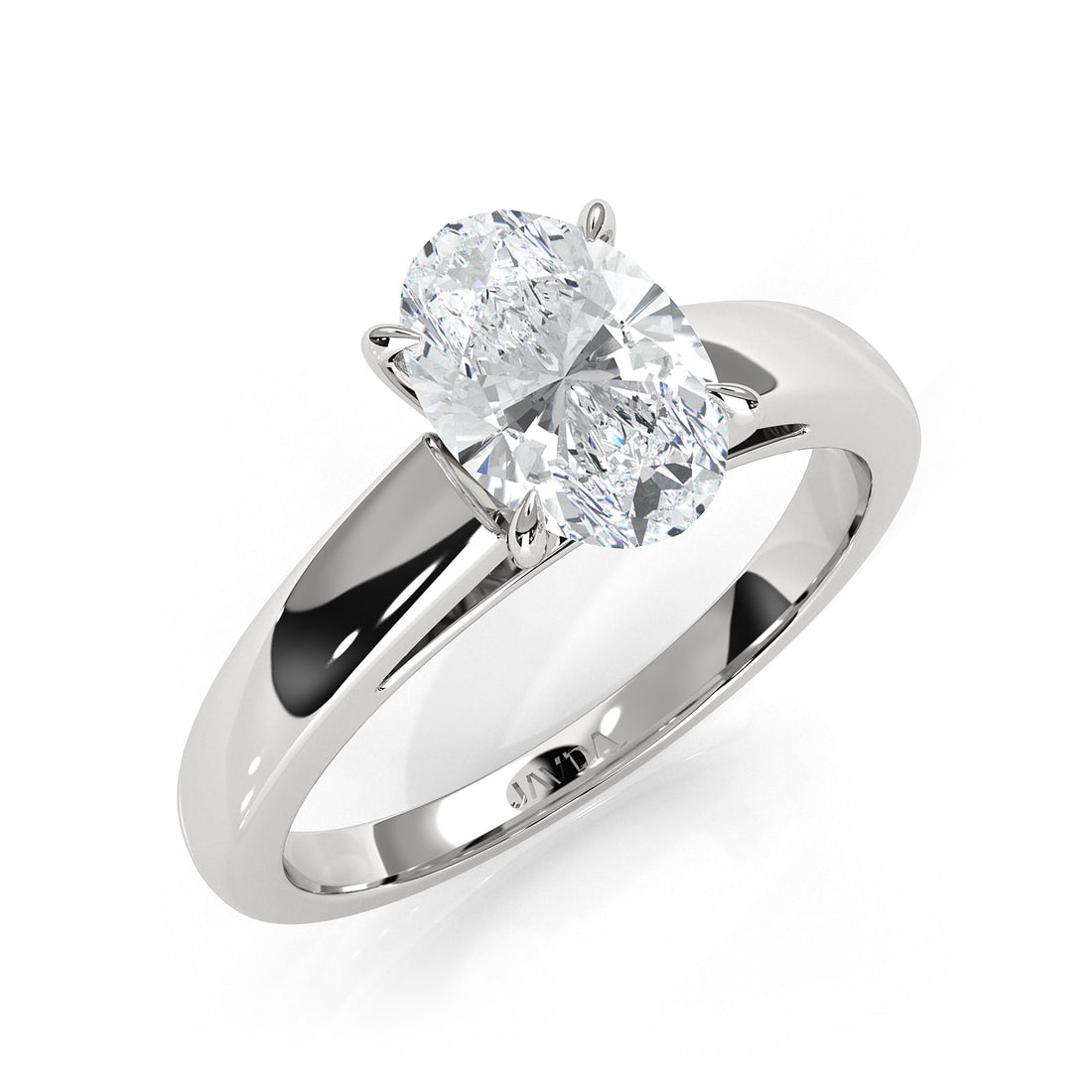 5.5g Prong Set Solitaire Lab Grown Diamond Engagement Ring Cathedral Setting IGI Certified 1.00 Ctw.