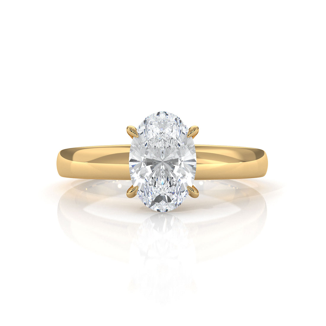 5.5g Prong Set Solitaire Lab Grown Diamond Engagement Ring Cathedral Setting IGI Certified 1.00 Ctw.
