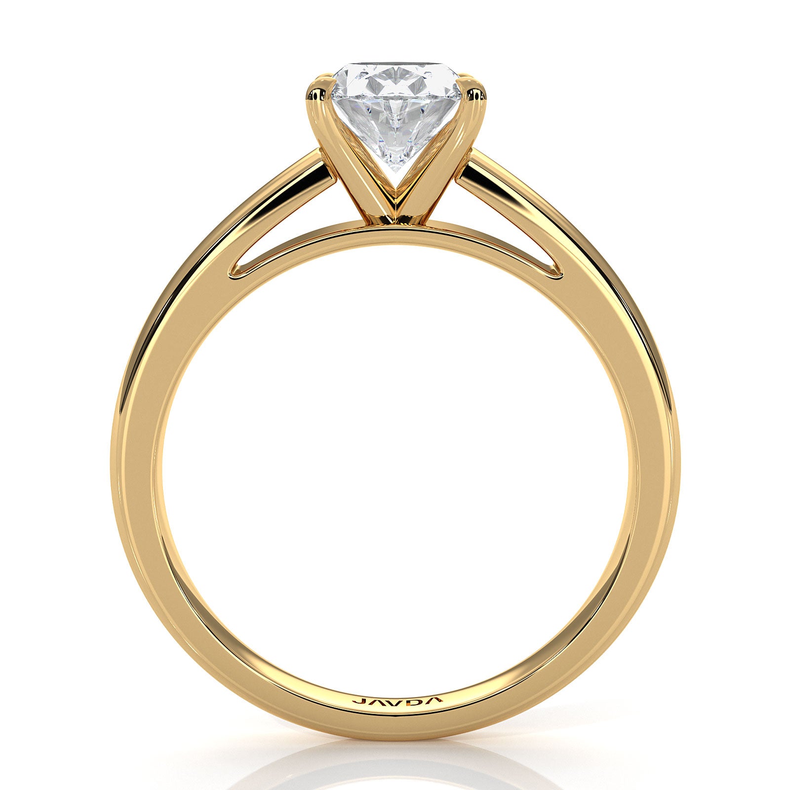 5.5g Prong Set Solitaire Lab Grown Diamond Engagement Ring Cathedral Setting IGI Certified 1.00 Ctw.