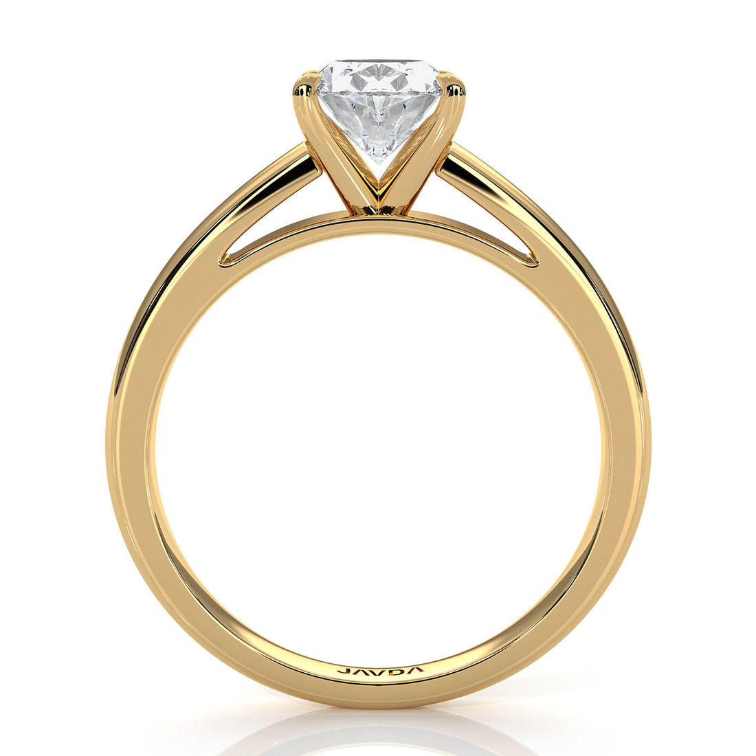 5.5g Prong Set Solitaire Lab Grown Diamond Engagement Ring Cathedral Setting IGI Certified 1.00 Ctw.