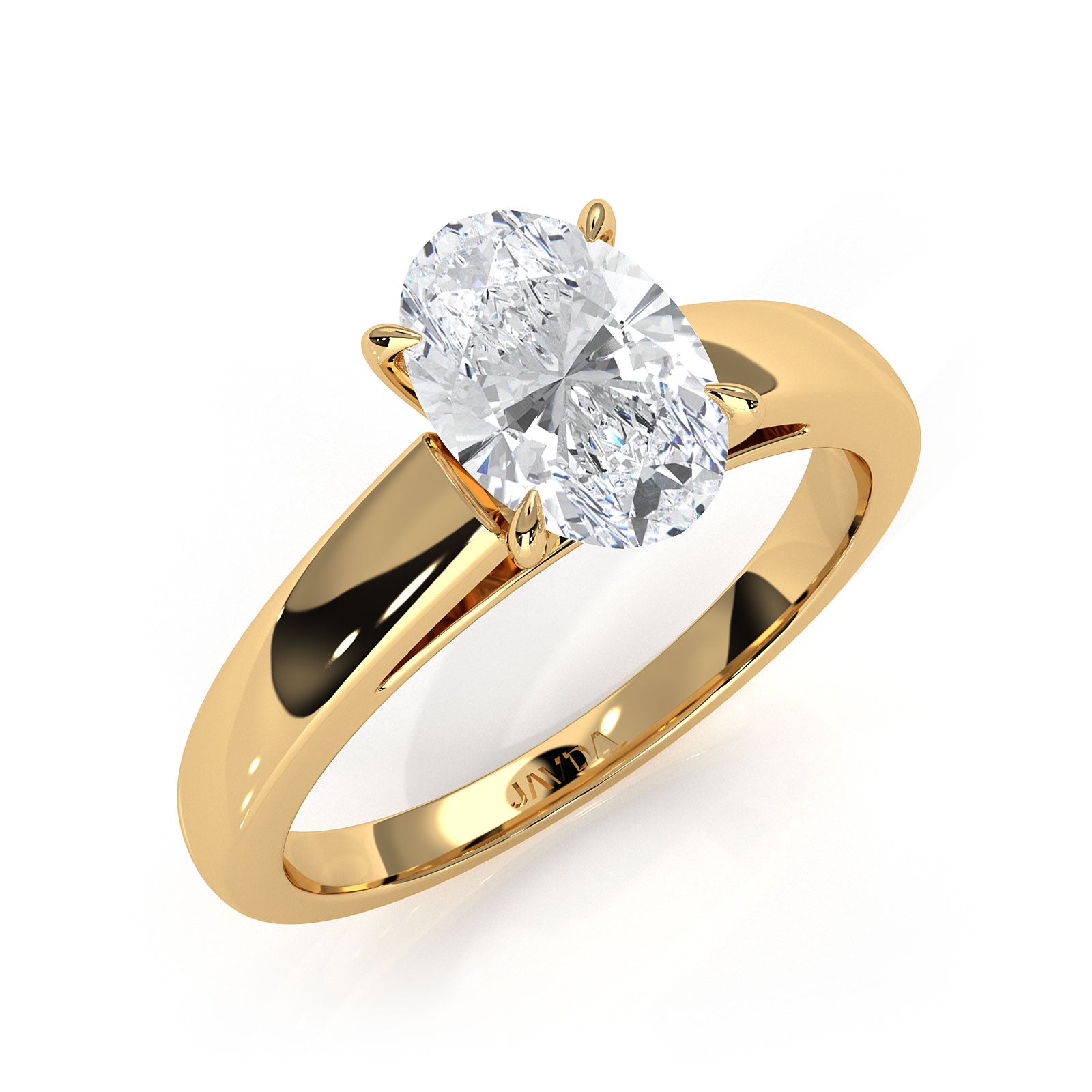 5.5g Prong Set Solitaire Lab Grown Diamond Engagement Ring Cathedral Setting IGI Certified 1.00 Ctw.