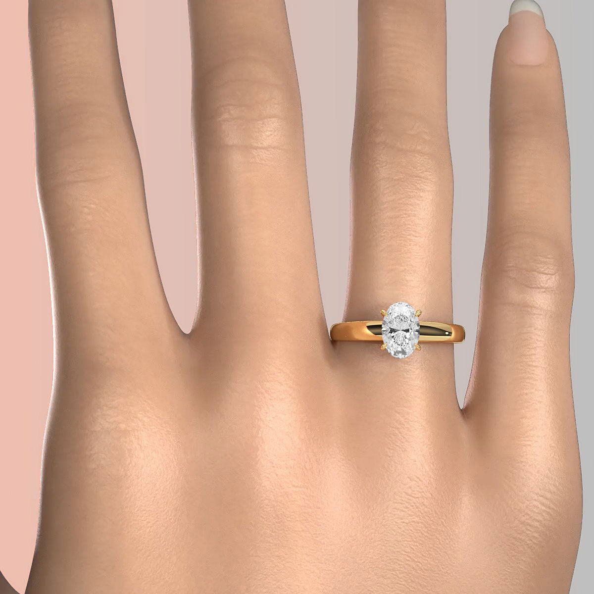 5.5g Prong Set Solitaire Lab Grown Diamond Engagement Ring Cathedral Setting IGI Certified 1.00 Ctw.