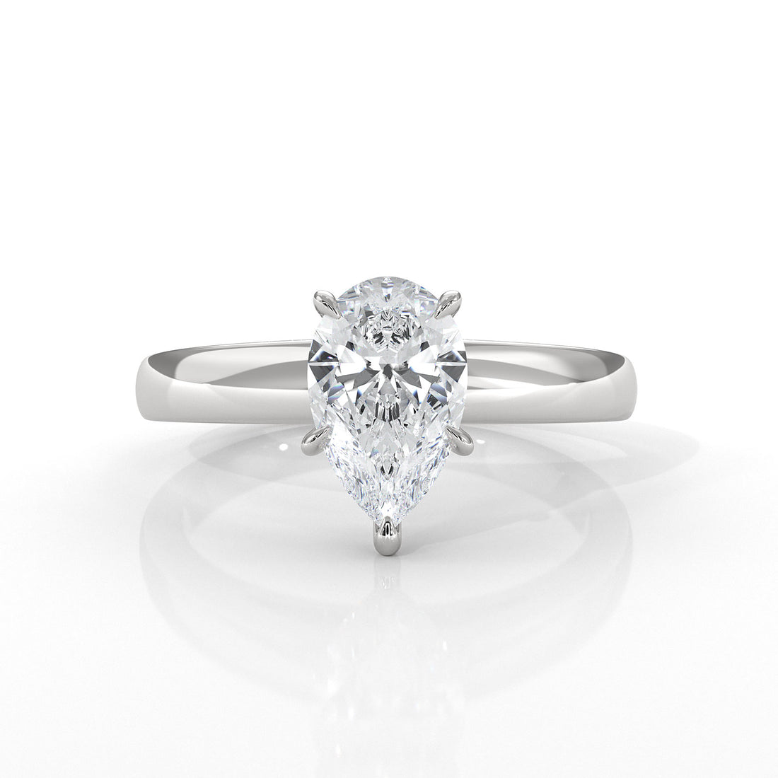 5.5g Prong Set Solitaire Lab Grown Diamond Engagement Ring Cathedral Setting IGI Certified 1.00 Ctw.
