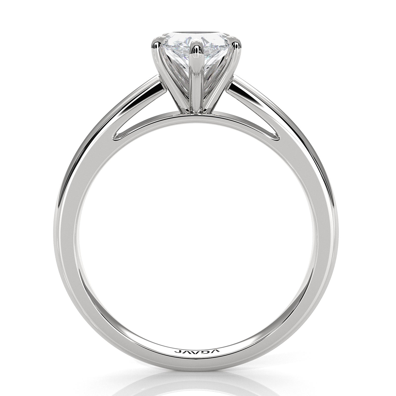 5.5g Prong Set Solitaire Lab Grown Diamond Engagement Ring Cathedral Setting IGI Certified 1.00 Ctw.