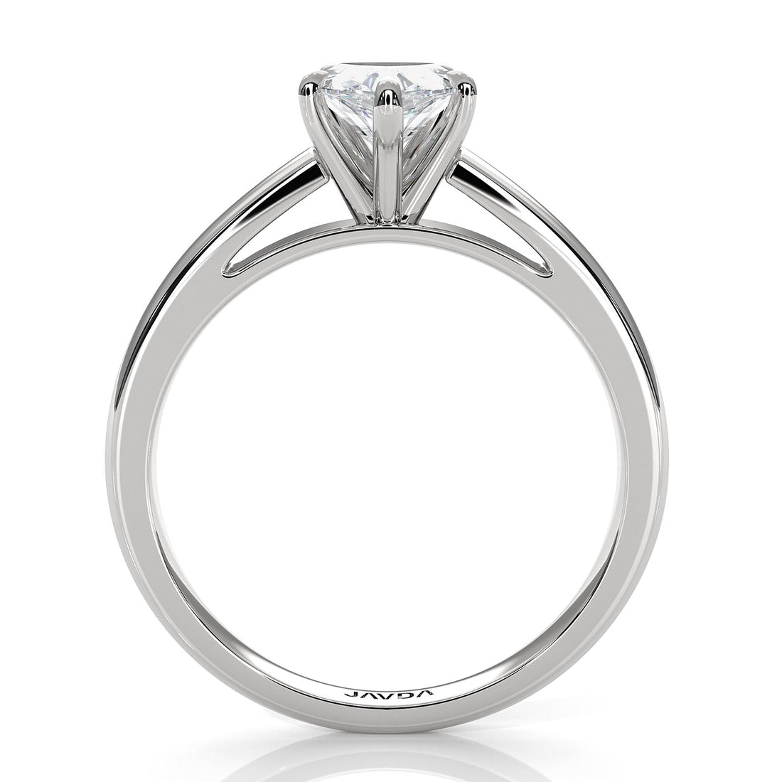5.5g Prong Set Solitaire Lab Grown Diamond Engagement Ring Cathedral Setting IGI Certified 1.00 Ctw.