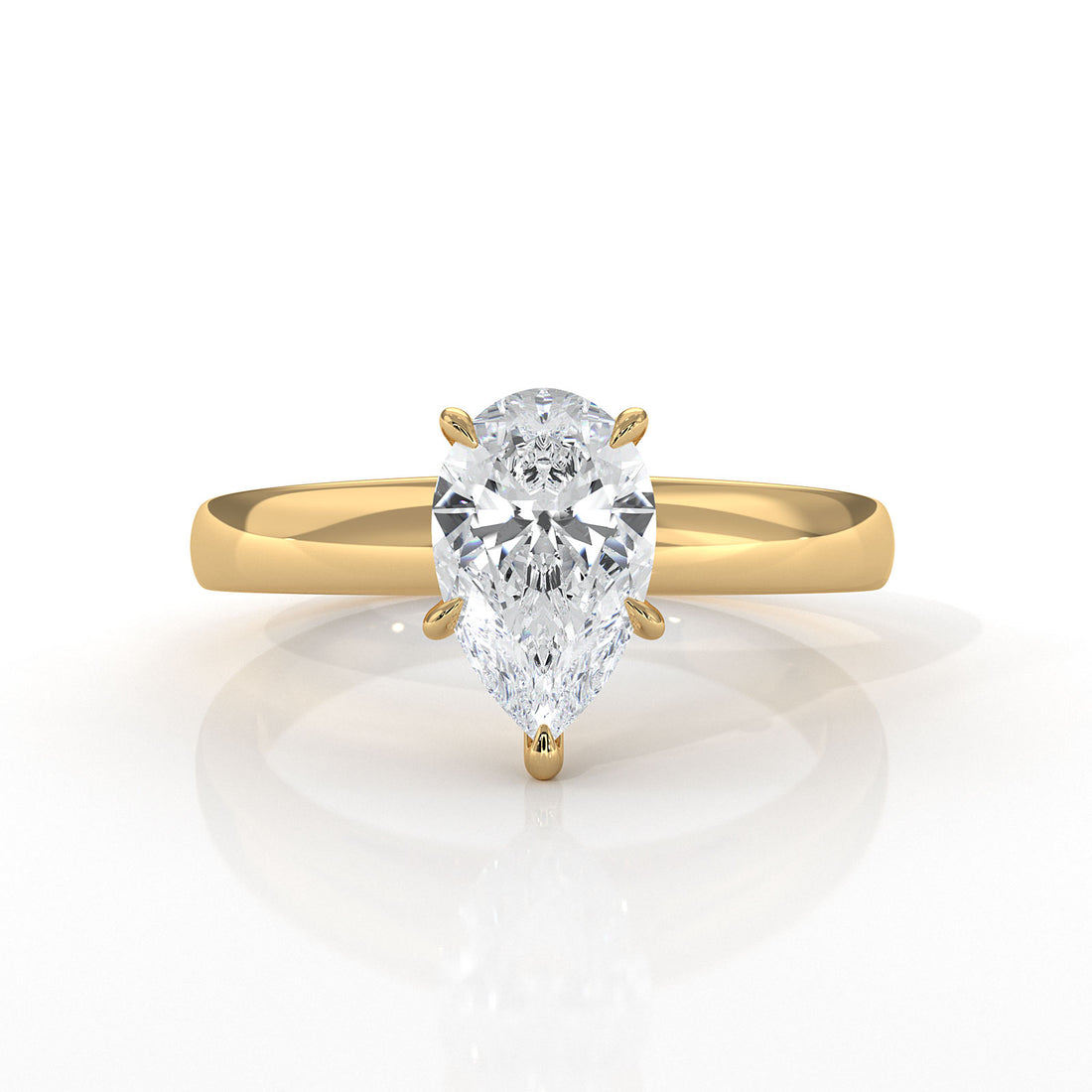 5.5g Prong Set Solitaire Lab Grown Diamond Engagement Ring Cathedral Setting IGI Certified 1.00 Ctw.
