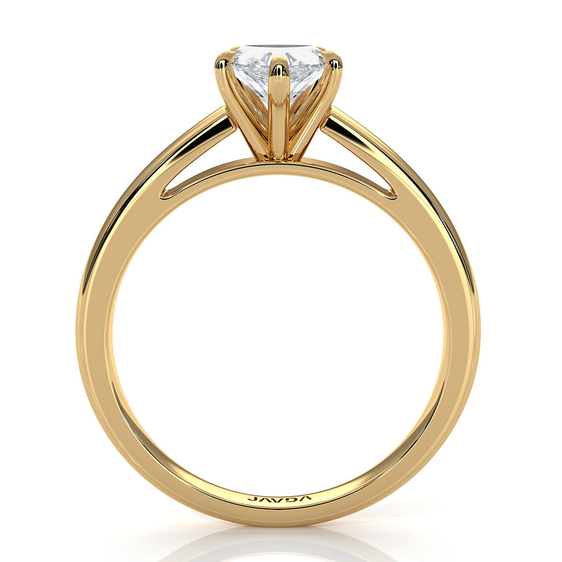 5.5g Prong Set Solitaire Lab Grown Diamond Engagement Ring Cathedral Setting IGI Certified 1.00 Ctw.