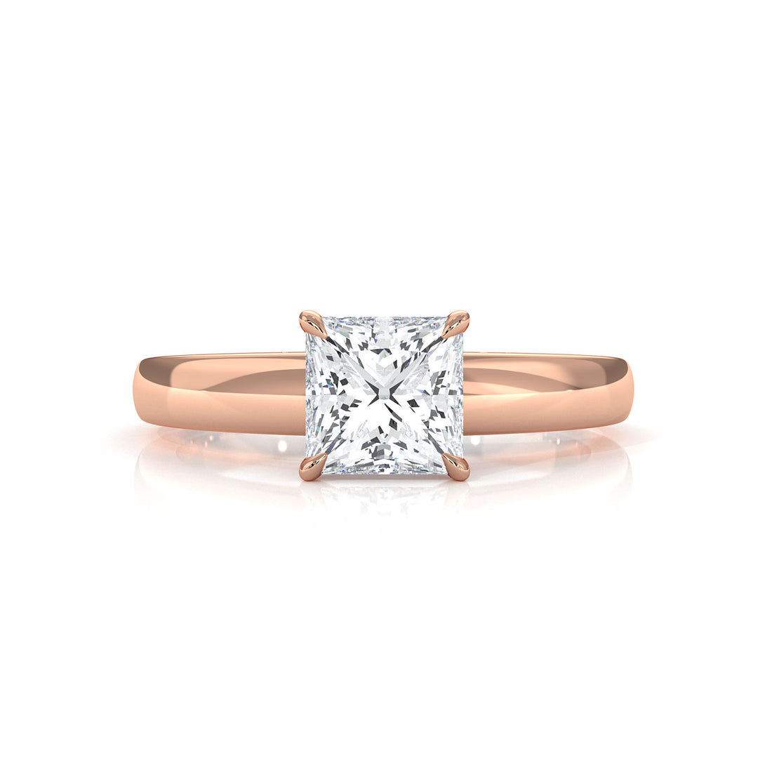 5.5g Prong Set Solitaire Lab Grown Diamond Engagement Ring Cathedral Setting IGI Certified 1.00 Ctw.