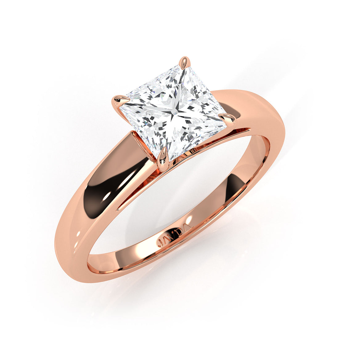 5.5g Prong Set Solitaire Lab Grown Diamond Engagement Ring Cathedral Setting IGI Certified 1.00 Ctw.