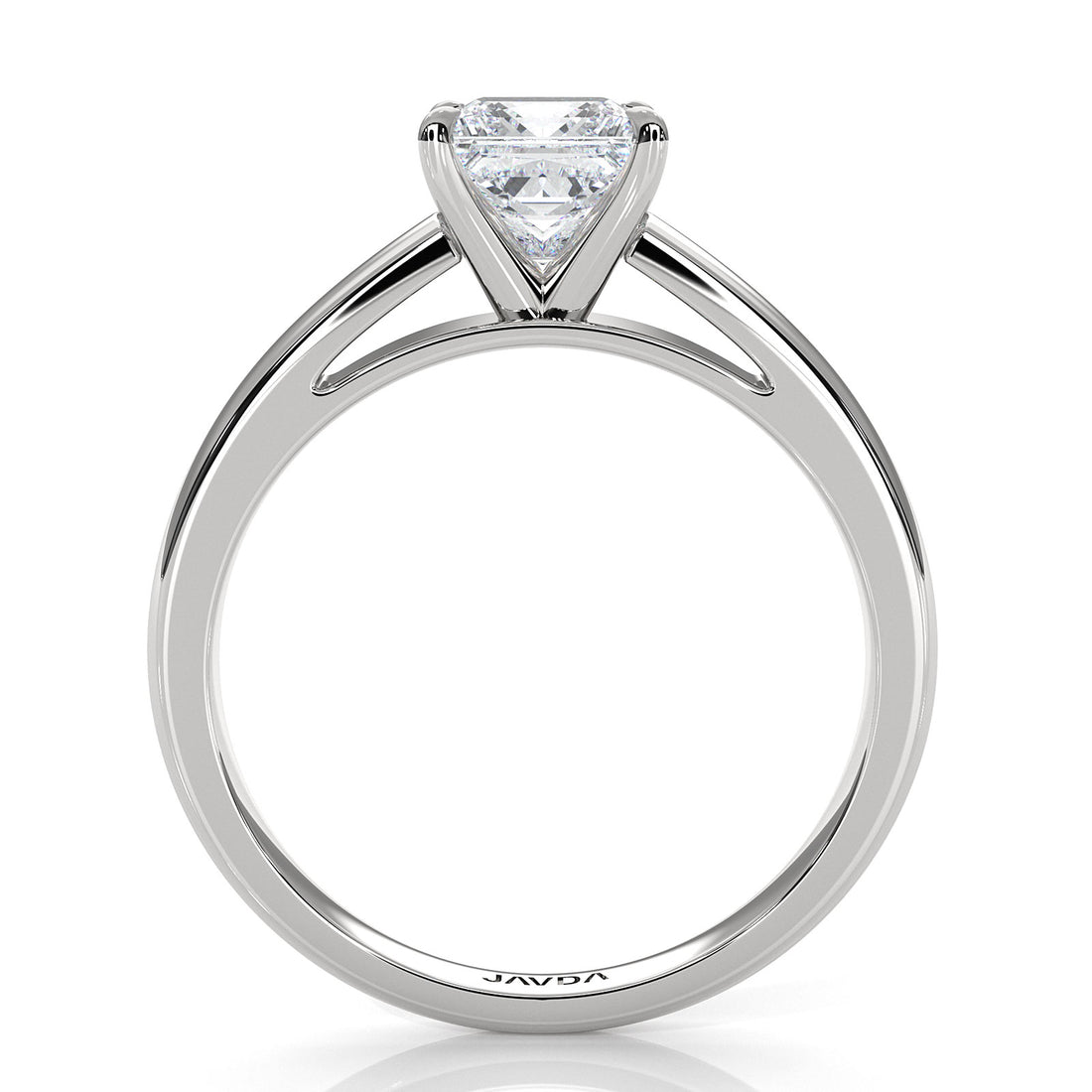 5.5g Prong Set Solitaire Lab Grown Diamond Engagement Ring Cathedral Setting IGI Certified 1.00 Ctw.