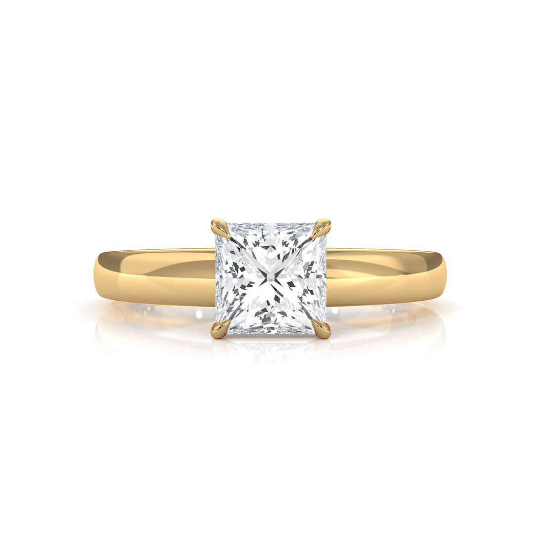 5.5g Prong Set Solitaire Lab Grown Diamond Engagement Ring Cathedral Setting IGI Certified 1.00 Ctw.