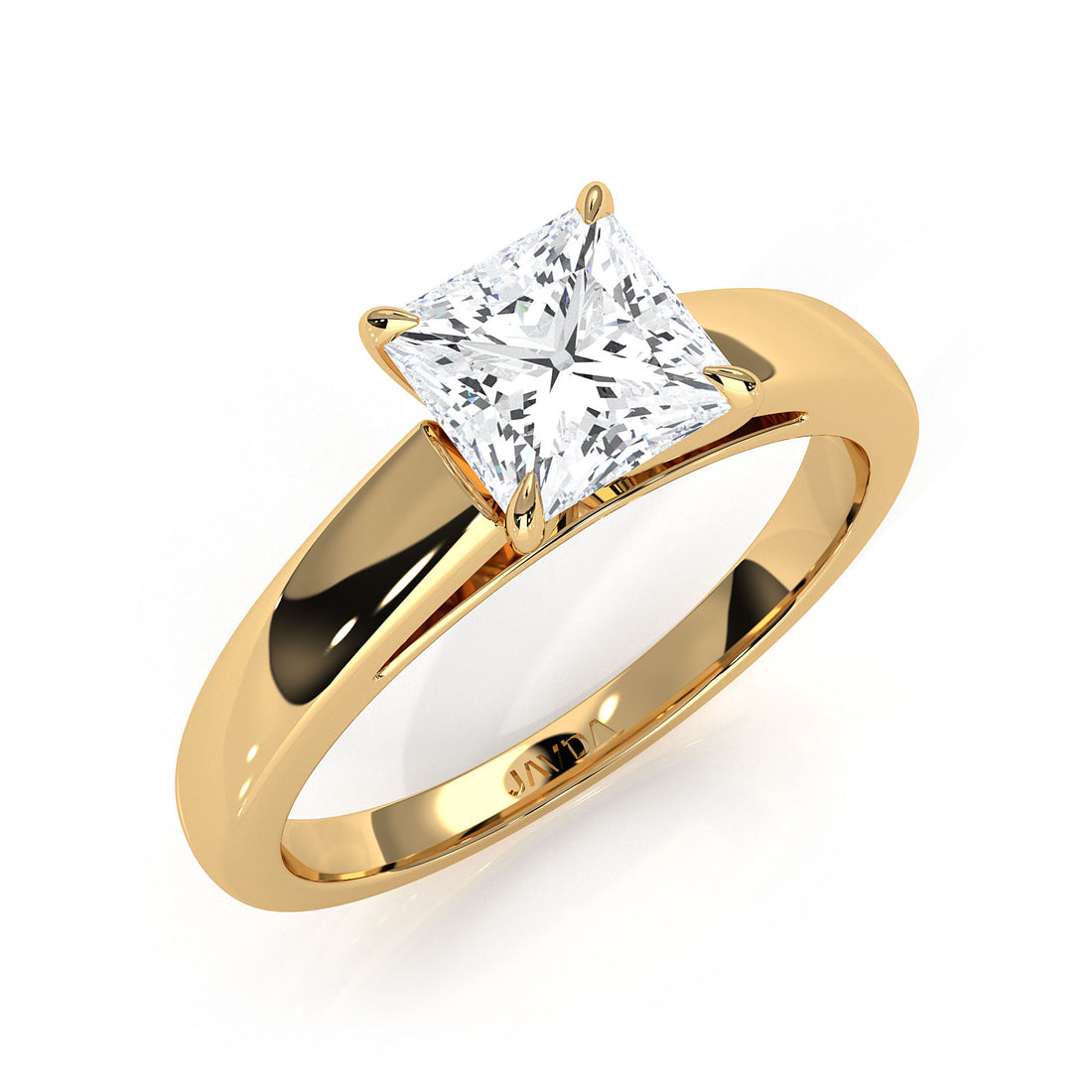 5.5g Prong Set Solitaire Lab Grown Diamond Engagement Ring Cathedral Setting IGI Certified 1.00 Ctw.