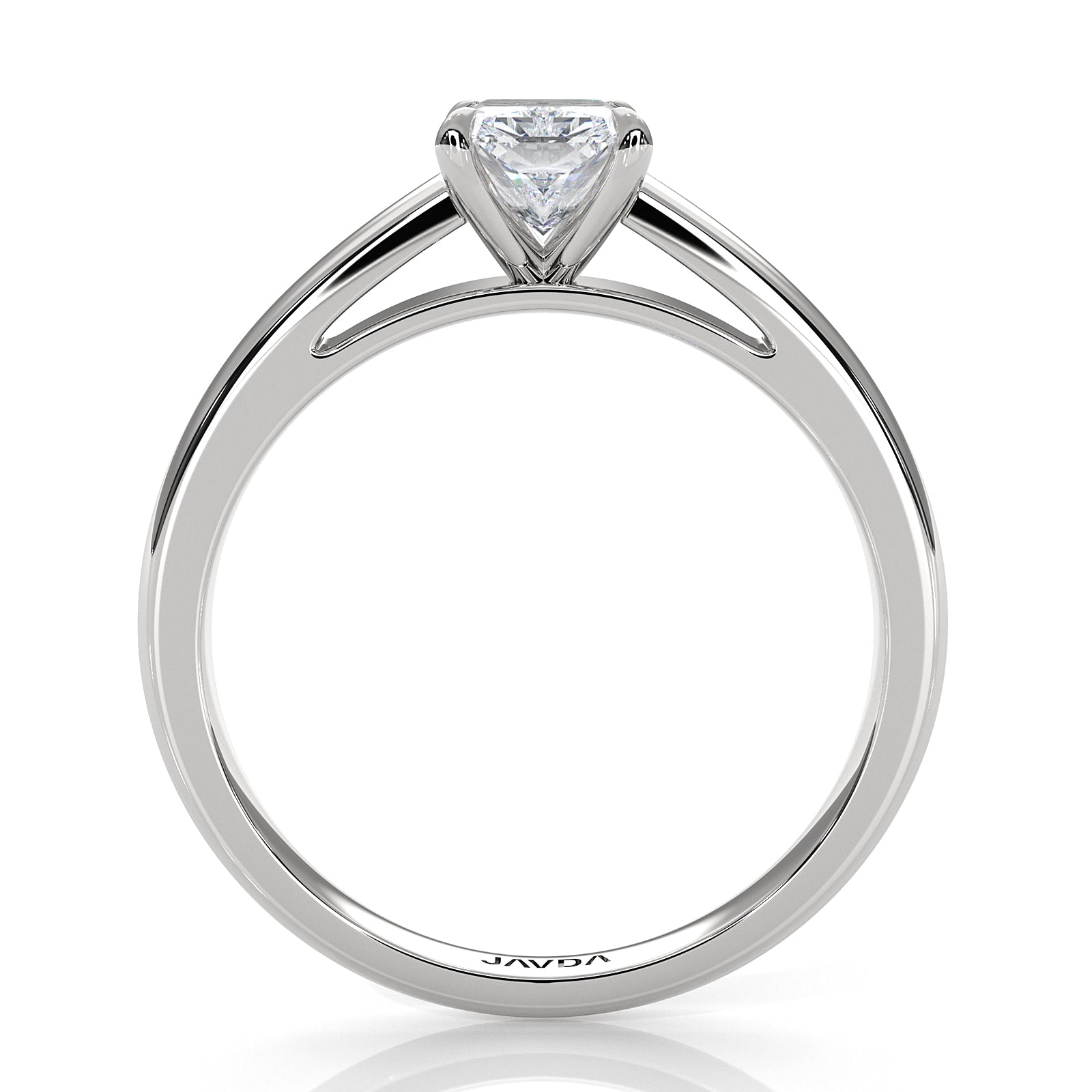 5.5g Prong Set Solitaire Lab Grown Diamond Engagement Ring Cathedral Setting IGI Certified 1.00 Ctw.
