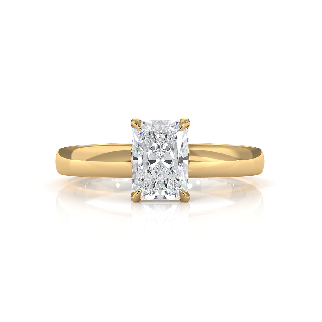 5.5g Prong Set Solitaire Lab Grown Diamond Engagement Ring Cathedral Setting IGI Certified 1.00 Ctw.