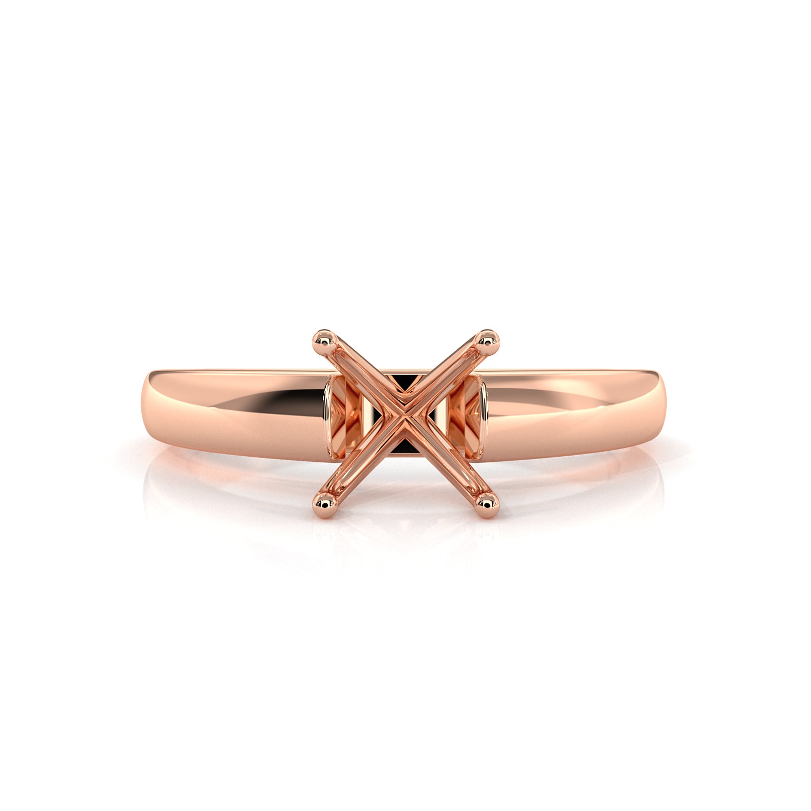 5.5g Prong Set Solitaire Semi Mount Engagement Ring Cathedral Setting