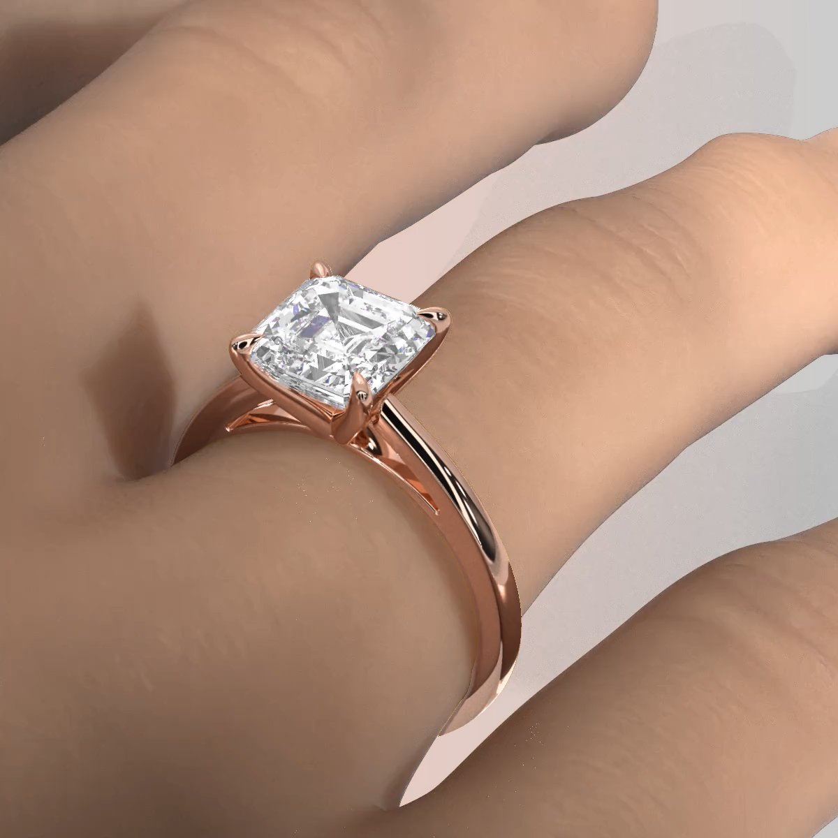 4g Cathedral Style Solitaire 2.5mm Heart Engagement Ring Setting IGI Certified 1.00 Ctw.