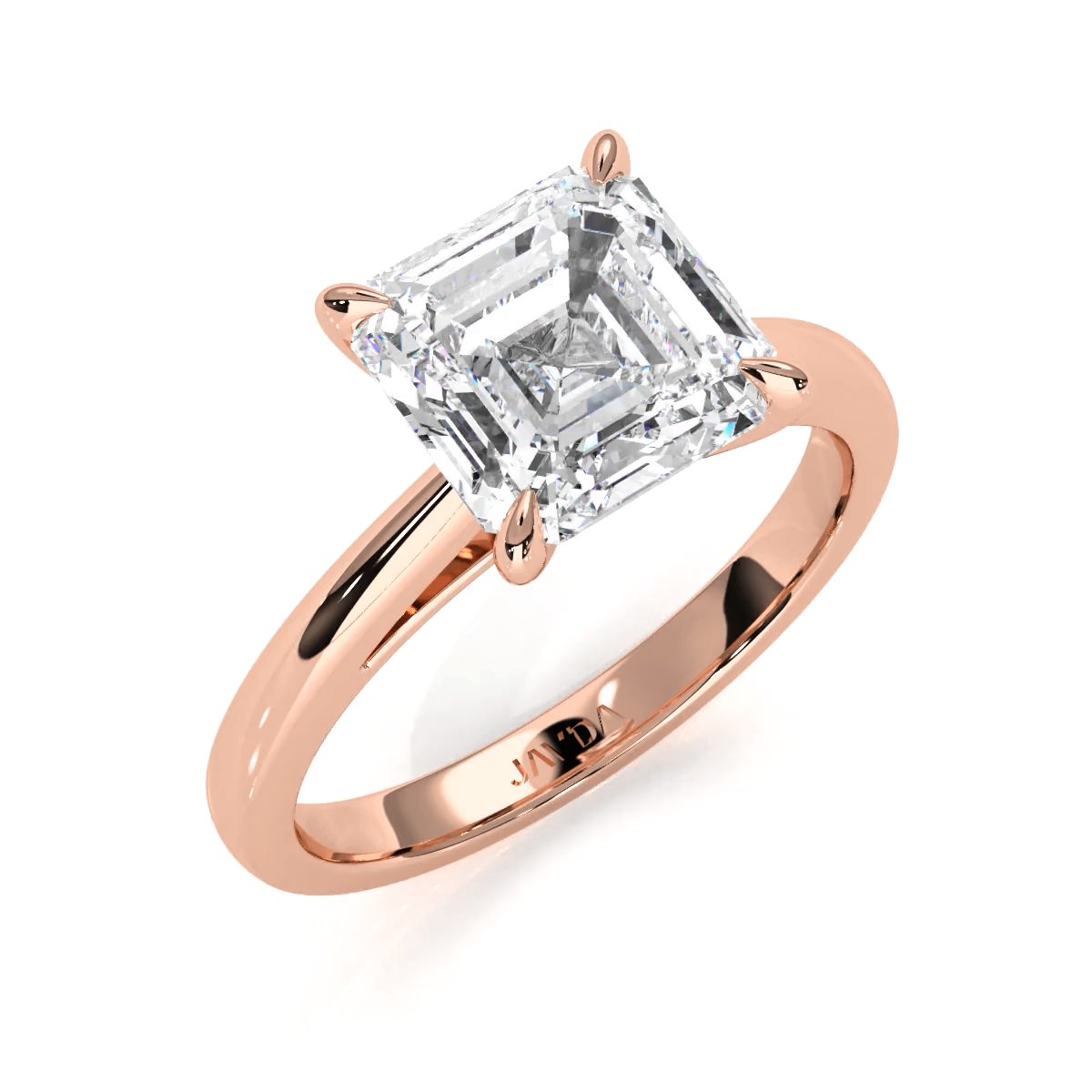 4g Cathedral Style Solitaire 2.5mm Heart Engagement Ring Setting IGI Certified 1.00 Ctw.