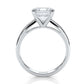 4g Cathedral Style Solitaire 2.5mm Heart Engagement Ring Setting IGI Certified 1.00 Ctw.