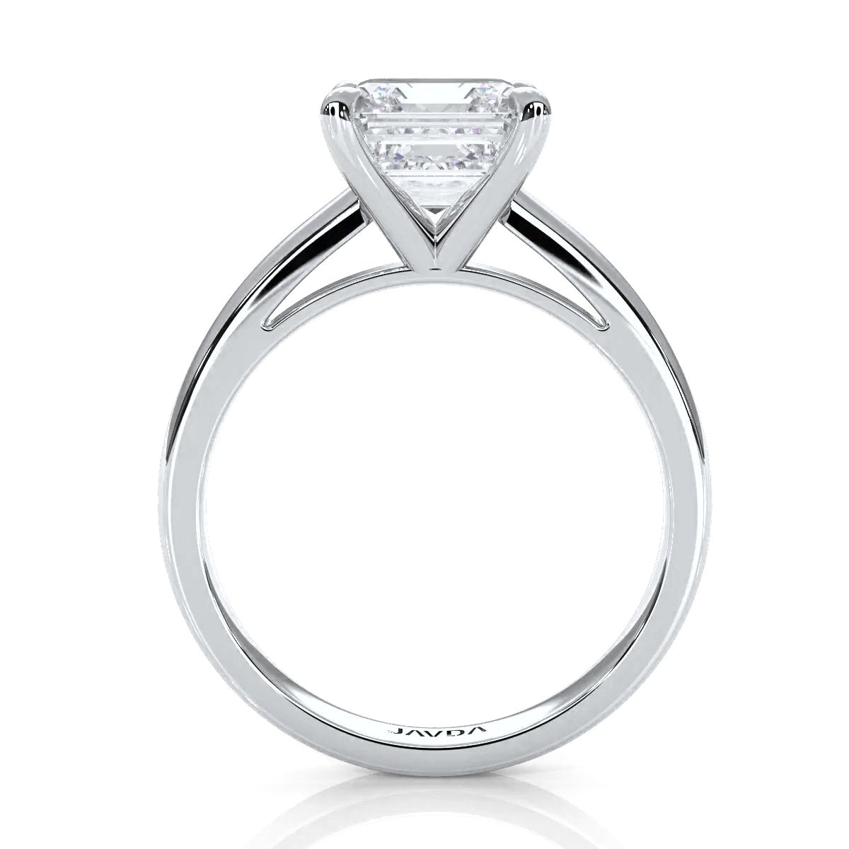 4g Cathedral Style Solitaire 2.5mm Heart Engagement Ring Setting IGI Certified 1.00 Ctw.