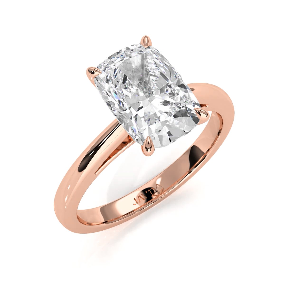 4g Cathedral Style Solitaire 2.5mm Heart Engagement Ring Setting IGI Certified 1.00 Ctw.