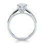 4g Cathedral Style Solitaire 2.5mm Heart Engagement Ring Setting IGI Certified 1.00 Ctw.