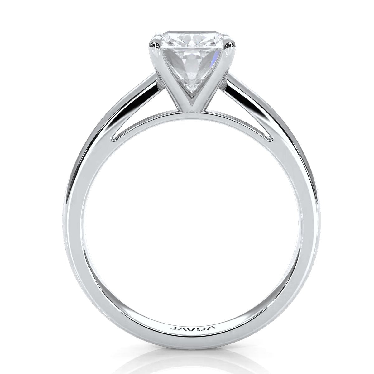 4g Cathedral Style Solitaire 2.5mm Heart Engagement Ring Setting IGI Certified 1.00 Ctw.