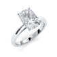 4g Cathedral Style Solitaire 2.5mm Heart Engagement Ring Setting IGI Certified 1.00 Ctw.