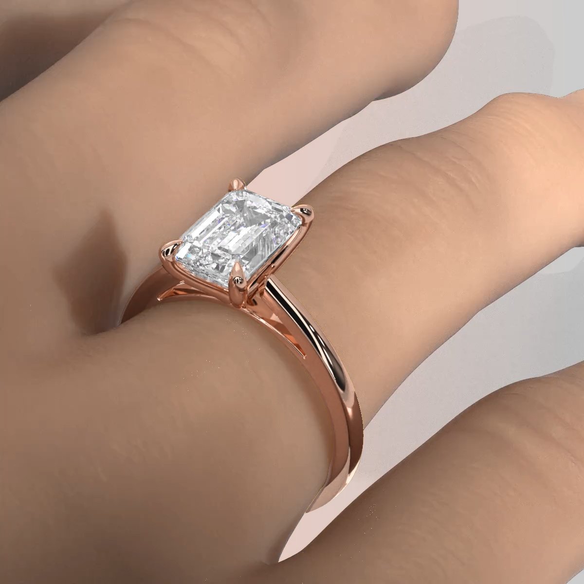 4g Cathedral Style Solitaire 2.5mm Heart Engagement Ring Setting IGI Certified 1.00 Ctw.