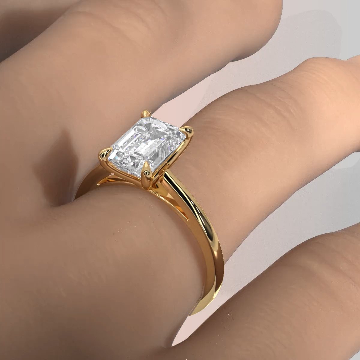 4g Cathedral Style Solitaire 2.5mm Heart Engagement Ring Setting IGI Certified 1.00 Ctw.